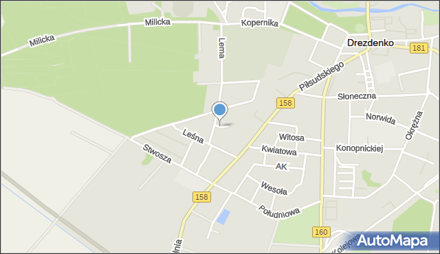 Drezdenko, Reja Mikołaja, mapa Drezdenko