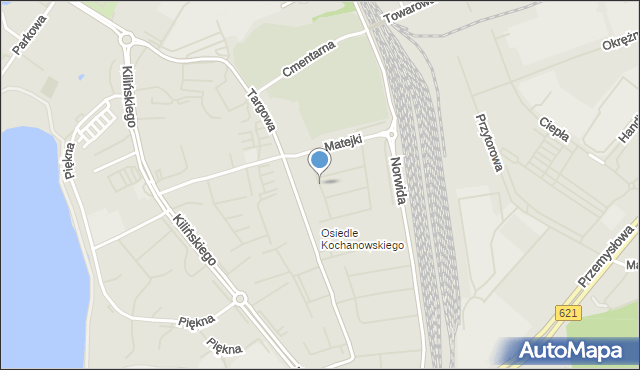 Ełk, Reja Mikołaja, mapa Ełku