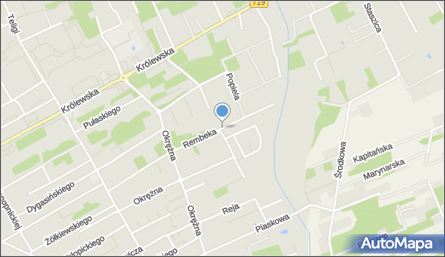 Grodzisk Mazowiecki, Rembeka Stanisława, mapa Grodzisk Mazowiecki