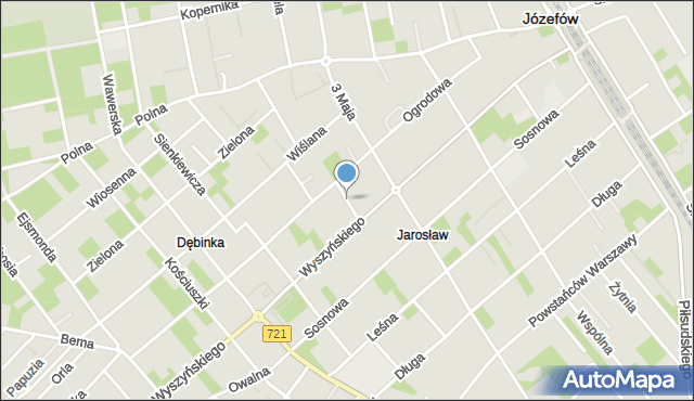 Józefów powiat otwocki, Reja Mikołaja, mapa Józefów powiat otwocki