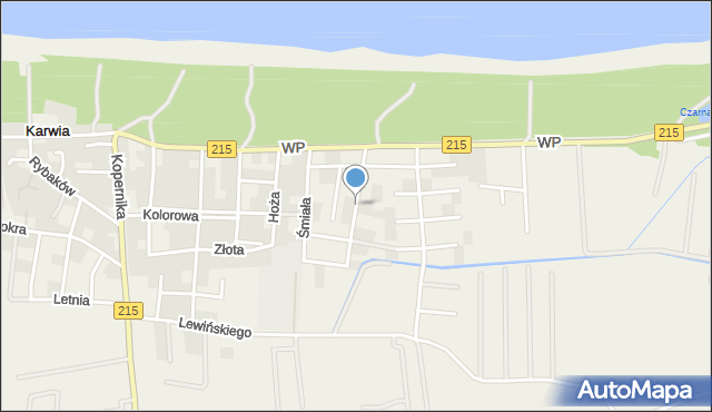 Karwia, Reprezentacyjna, mapa Karwia