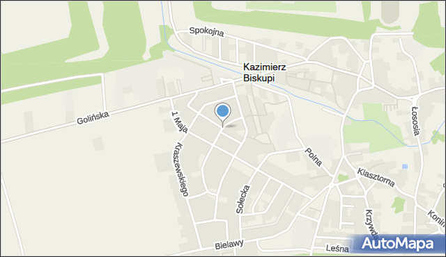 Kazimierz Biskupi, Reja Mikołaja, mapa Kazimierz Biskupi