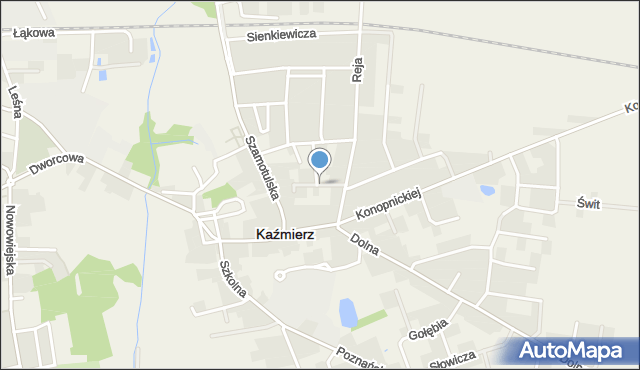 Kaźmierz, Reymonta Władysława, mapa Kaźmierz