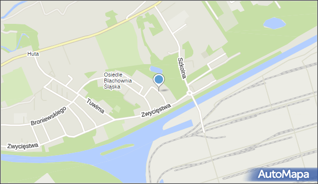 Kędzierzyn-Koźle, Reymonta Władysława, mapa Kędzierzyna-Koźle