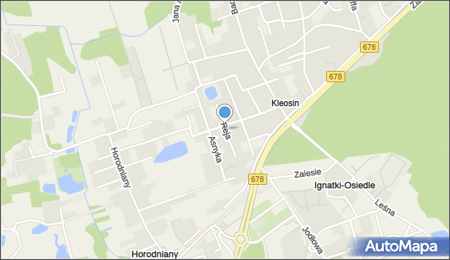 Kleosin, Reja Mikołaja, mapa Kleosin