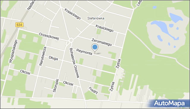 Kobyłka, Reymonta Władysława, mapa Kobyłka