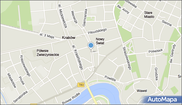 Kraków, Retoryka, mapa Krakowa