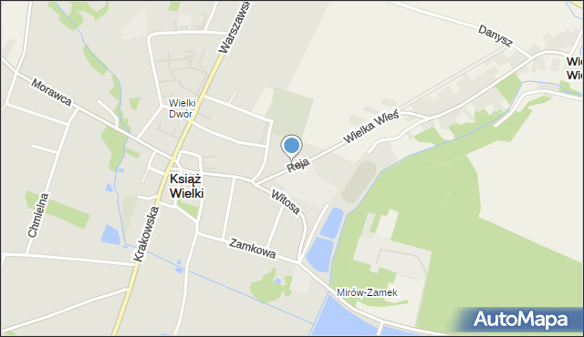 Książ Wielki, Reja Mikołaja, mapa Książ Wielki