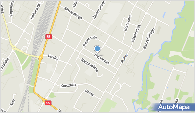 Kwidzyn, Reymonta Władysława, mapa Kwidzyn