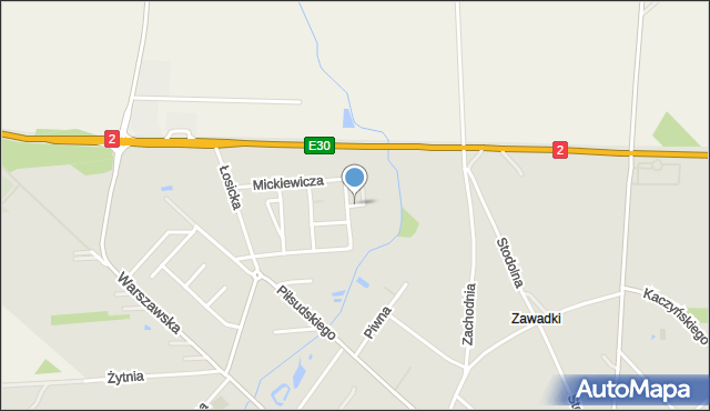Międzyrzec Podlaski, Reja Mikołaja, mapa Międzyrzec Podlaski