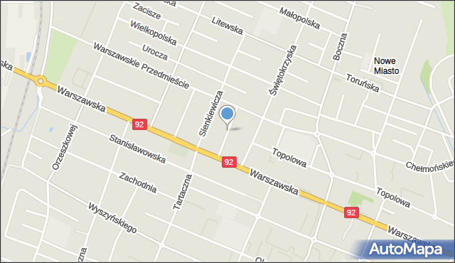 Mińsk Mazowiecki, Reymonta Władysława, mapa Mińsk Mazowiecki