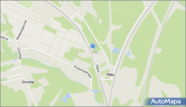 Myszków, Ręby, mapa Myszków