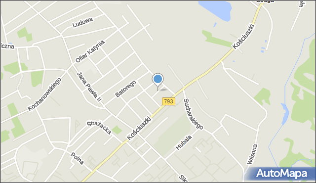 Myszków, Reymonta Władysława, mapa Myszków