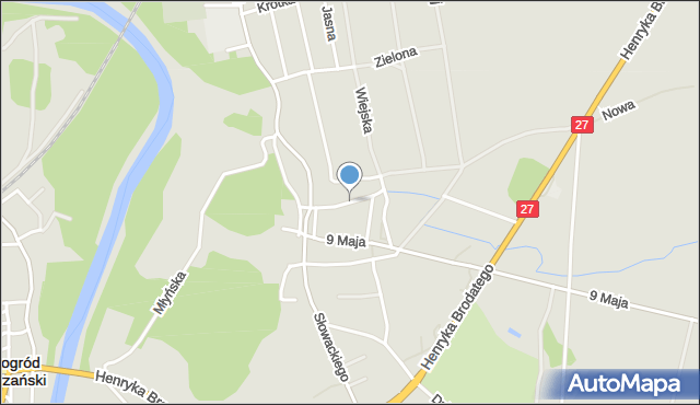 Nowogród Bobrzański, Reja Mikołaja, mapa Nowogród Bobrzański