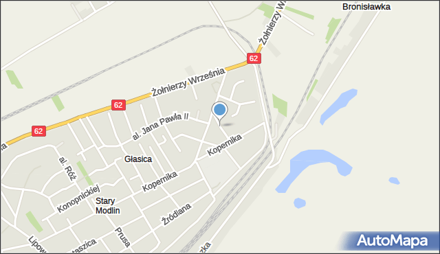 Nowy Dwór Mazowiecki, Reymonta Władysława, mapa Nowy Dwór Mazowiecki