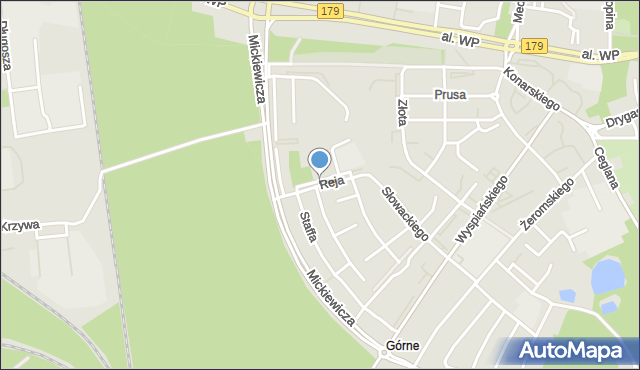 Piła, Reja Mikołaja, mapa Piły