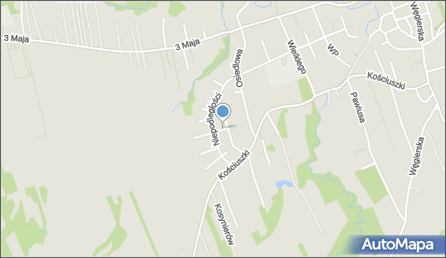 Pilzno, Reja Mikołaja, mapa Pilzno