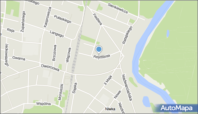 Puszczykowo powiat poznański, Reymonta Władysława, mapa Puszczykowo powiat poznański