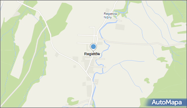 Regietów, Regietów, mapa Regietów