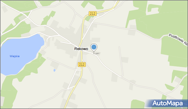 Rekowo gmina Bytów, Rekowo, mapa Rekowo gmina Bytów