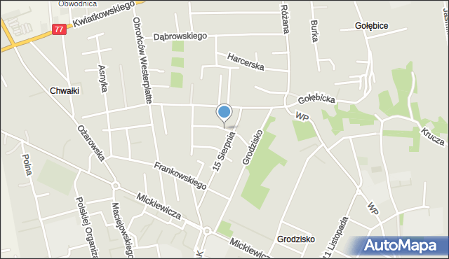 Sandomierz, Reja Mikołaja, mapa Sandomierza