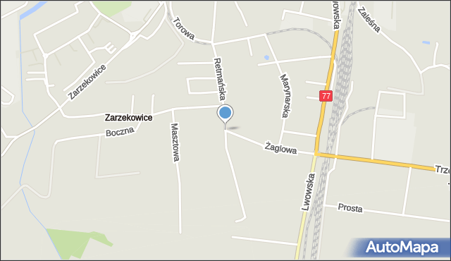 Sandomierz, Retmańska, mapa Sandomierza