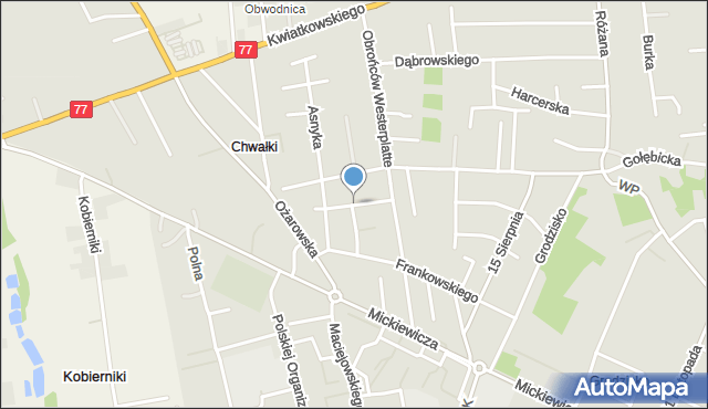 Sandomierz, Reymonta Władysława, mapa Sandomierza