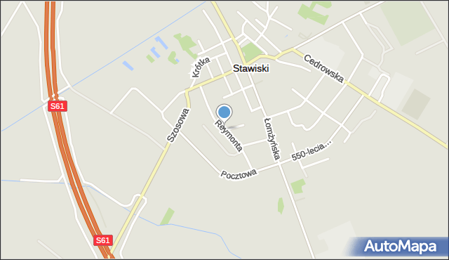 Stawiski, Reymonta Władysława, mapa Stawiski