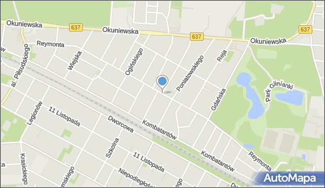 Sulejówek, Reymonta Władysława, mapa Sulejówek