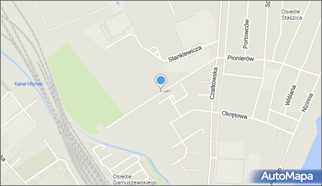 Tczew, Retmańska, mapa Tczew