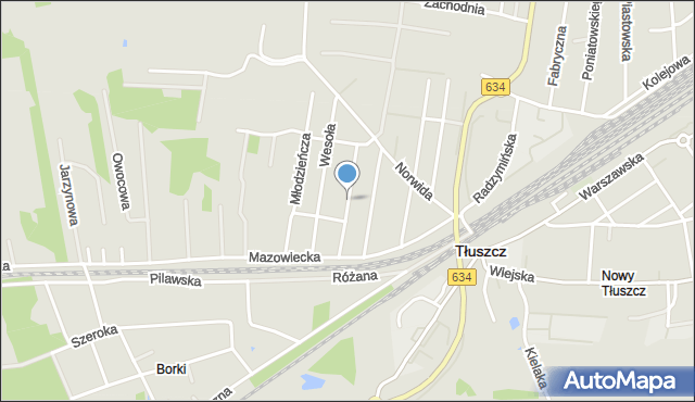 Tłuszcz powiat wołomiński, Relaksowa, mapa Tłuszcz powiat wołomiński