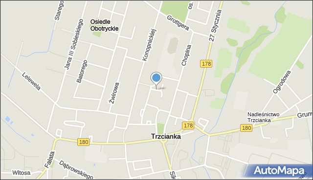 Trzcianka powiat czarnkowsko-trzcianecki, Reja Mikołaja, mapa Trzcianka powiat czarnkowsko-trzcianecki