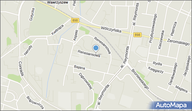 Warszawa, Renesansowa, mapa Warszawy