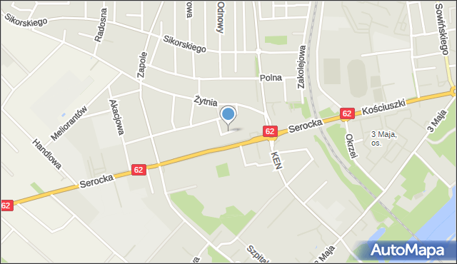 Wyszków, Reja Mikołaja, mapa Wyszków