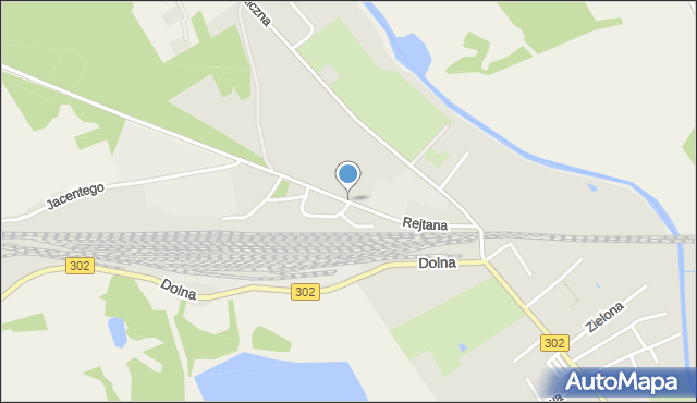 Zbąszyń, Rejtana Tadeusza, mapa Zbąszyń