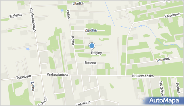 Żelechów gmina Żabia Wola, Reginy, mapa Żelechów gmina Żabia Wola