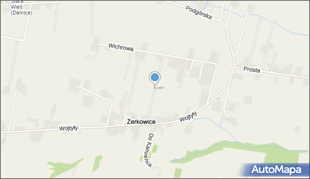 Żerkowice gmina Iwanowice, Rędzińska, mapa Żerkowice gmina Iwanowice