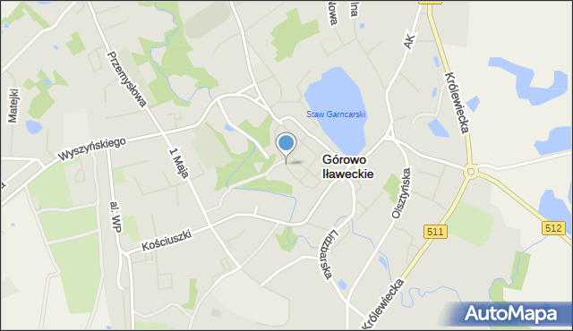 Górowo Iławeckie, Ripeckiego Mirosława, ks., mapa Górowo Iławeckie