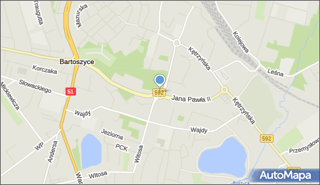 Bartoszyce, Rondo 20 Bartoszyckiej Brygady Zmechanizowanej, mapa Bartoszyce