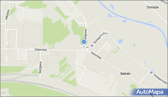 Biała Podlaska, Rondo Bohaterów Powstania Styczniowego, mapa Białej Podlaskiej