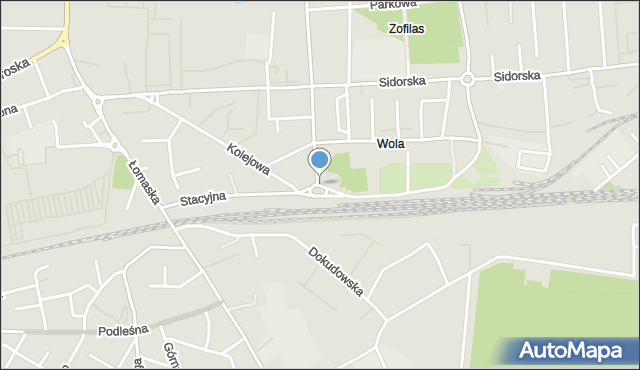 Biała Podlaska, Rondo Dmowskiego Romana, mapa Białej Podlaskiej