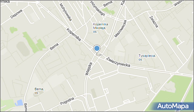 Białystok, Rondo Nowakowskiego Seweryna, Prezydenta m. Białegostoku, mapa Białegostoku