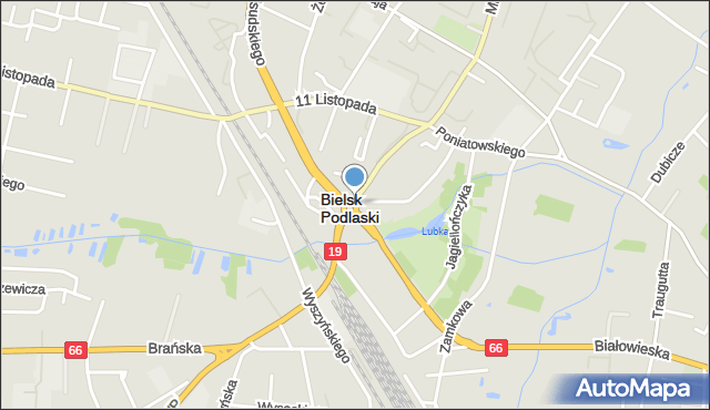 Bielsk Podlaski, Rondo Rzeczypospolitej Obojga Narodów, mapa Bielsk Podlaski