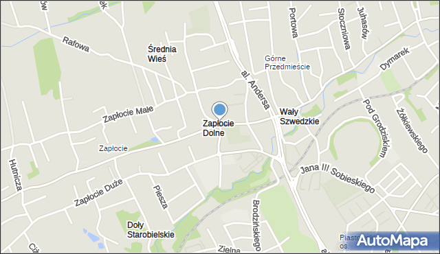 Bielsko-Biała, Rondo Sybiraków, mapa Bielsko-Białej