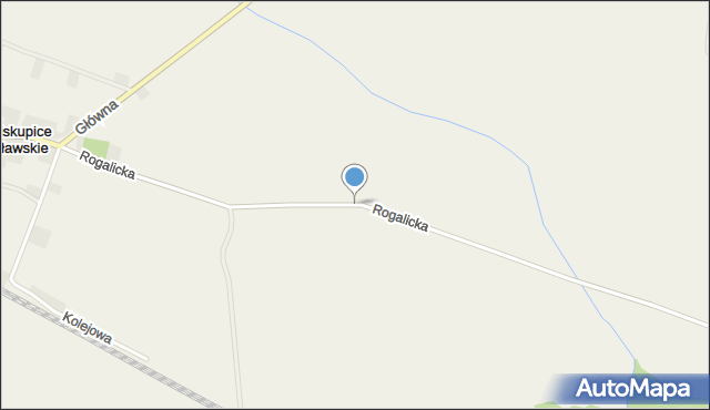 Biskupice Oławskie, Rogalicka, mapa Biskupice Oławskie