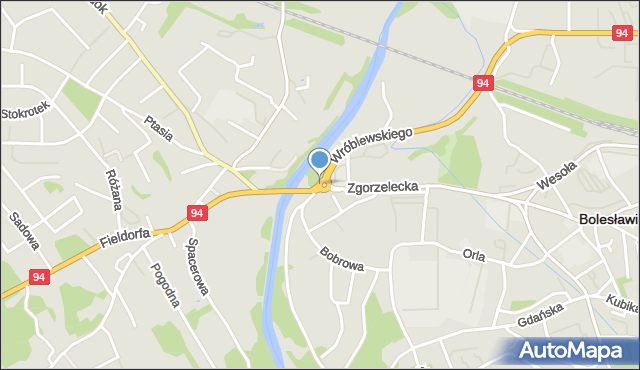 Bolesławiec, Rondo Szmajdzińskiego Jerzego, mapa Bolesławca