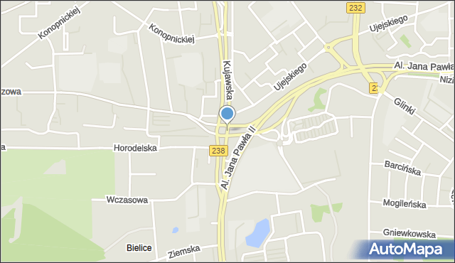 Bydgoszcz, Rondo Inowrocławskie, mapa Bydgoszczy