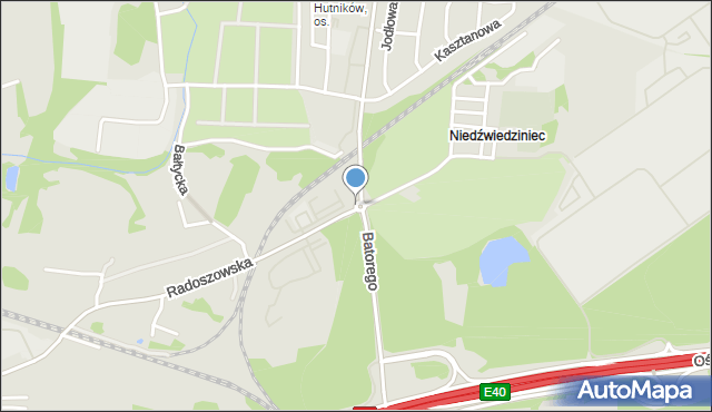 Chorzów, Rondo Gębały Franciszka, mapa Chorzów