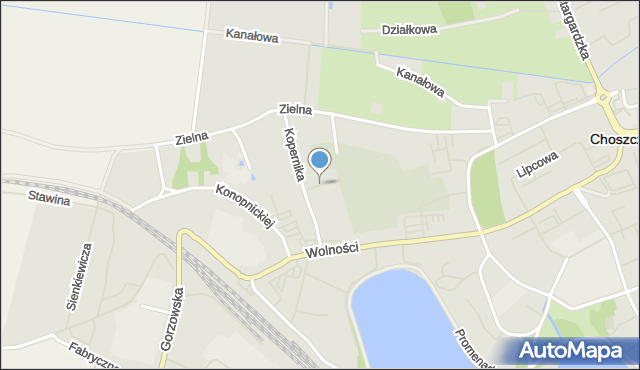 Choszczno, Roosevelta Franklina Delano, mapa Choszczno
