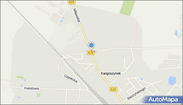 Ciechanów, Rondo Grzesia Józefa, kpr., mapa Ciechanów